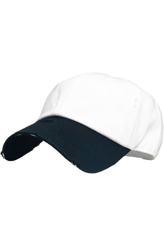 Washed Solid Vintage Distressed Cotton Dad Hat Adjustable Baseball Cap Polo Style