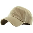 thumbnail image 1 of Washed Solid Vintage Distressed Cotton Dad Hat Adjustable Baseball Cap Polo Style, 1 of 3
