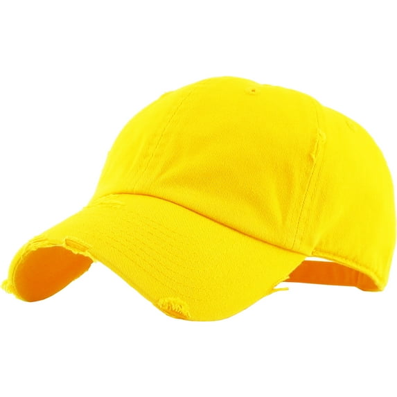 Washed Solid Vintage Distressed Cotton Dad Hat Adjustable Baseball Cap Polo Style