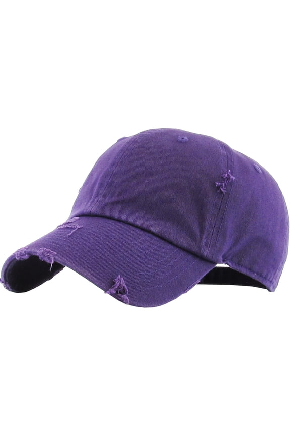 Washed Solid Vintage Distressed Cotton Dad Hat Adjustable Baseball Cap Polo Style