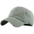 thumbnail image 1 of Washed Solid Vintage Distressed Cotton Dad Hat Adjustable Baseball Cap Polo Style, 1 of 1