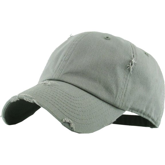 Washed Solid Vintage Distressed Cotton Dad Hat Adjustable Baseball Cap Polo Style