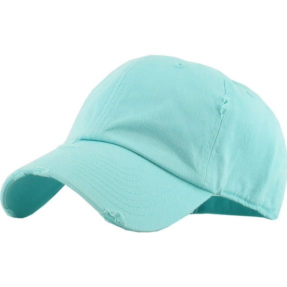 Washed Solid Vintage Distressed Cotton Dad Hat Adjustable Baseball Cap Polo Style