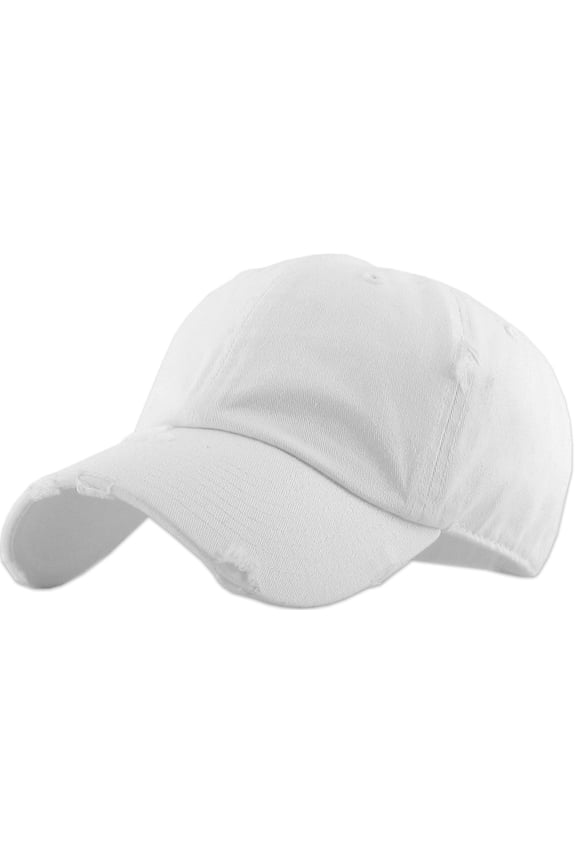 Washed Solid Vintage Distressed Cotton Dad Hat Adjustable Baseball Cap Polo Style