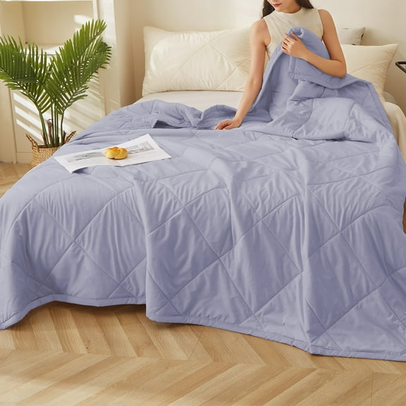 Washed Summer Quilt,Cool Feeling Thin Blanket,Breathable Air Conditioning Bedding,Washable Quilt Core for Dormitory,Lightweight Summer Comforter,Moisture Wicking Holiday Gifts