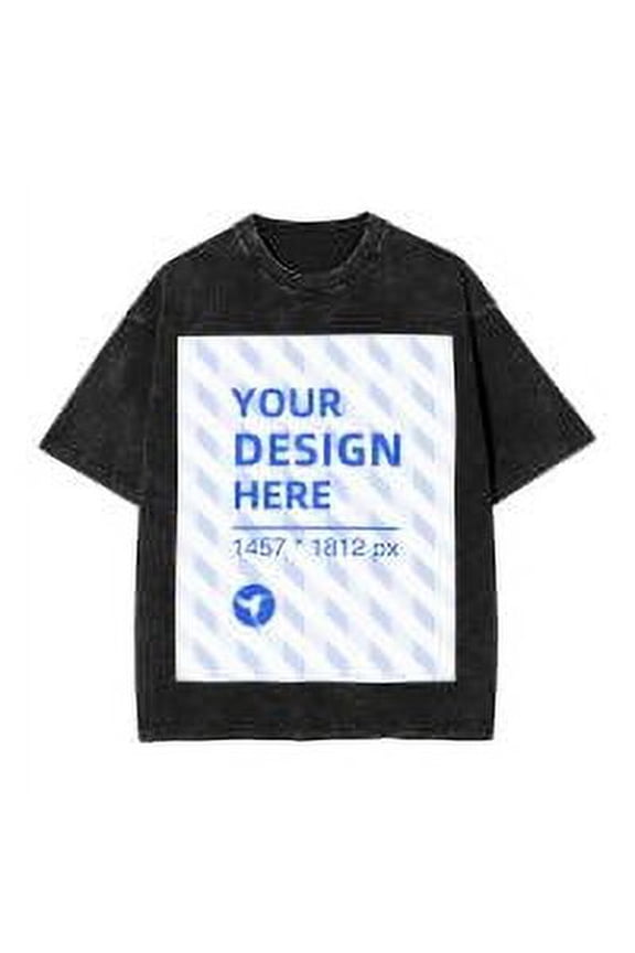 Washed Vintage Drop Shoulder T-shirt customised designed tees for men and women