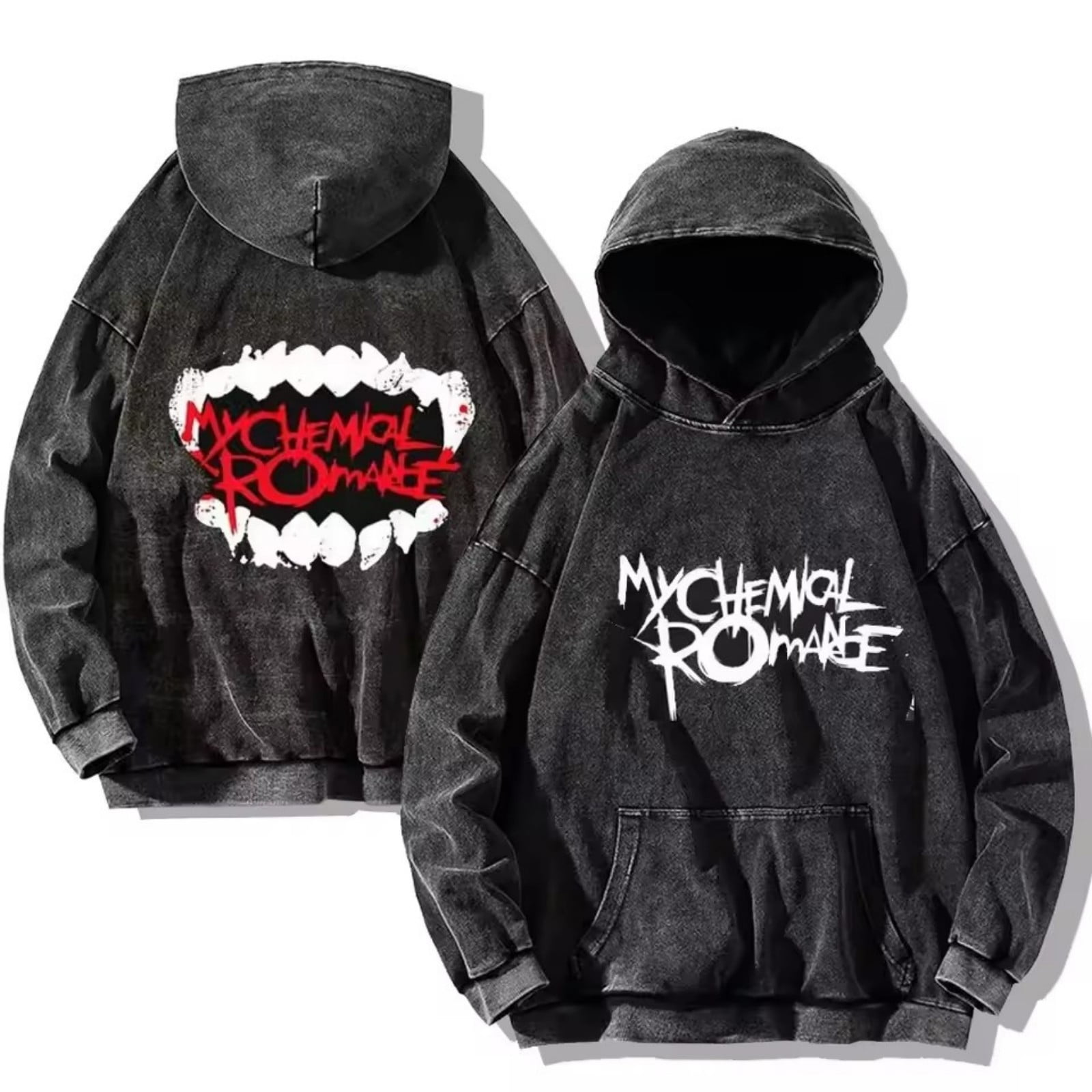Washed Vintage My Chemical Romance Band Hoodie Men Women