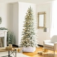 thumbnail image 1 of Washed White Wooden Tree Collar Tree Stand Cover Christmas Tree Skirt Tree Box, 22" L, 1 of 7