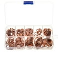 thumbnail image 1 of Washer Copper Washers Gasket Flat Assortment Oil Drain Plug Crush Ring Box Metal Screws, 1 of 9