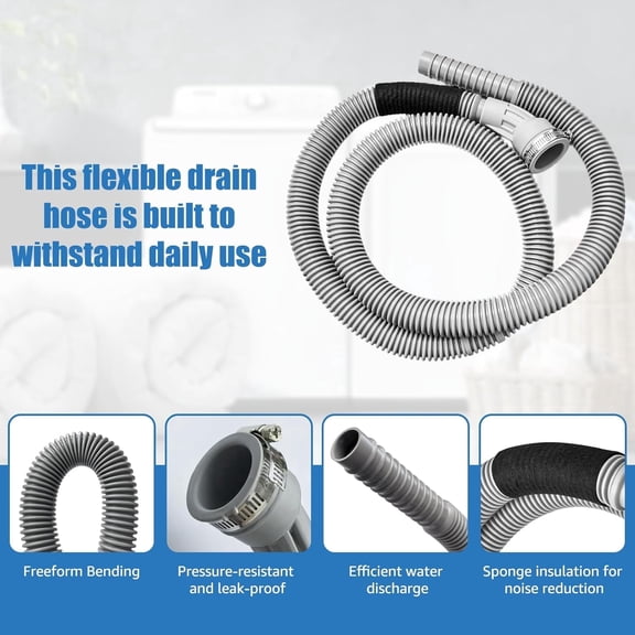 Washer Drain Hose DC97-18682D Replacement for SAMSUNG WA45H7000AW WA45M7050AW WA40J3000AW