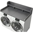 thumbnail image 1 of Washer Dryer Countertop With Shelf, 2-Tier Laundry Countertop with Edge Rails, 54" W * 27.5” D Washer and Dryer Covers for The Top for Counter Storage Organization, Large Space Laundry Topper, Grey, 1 of 8