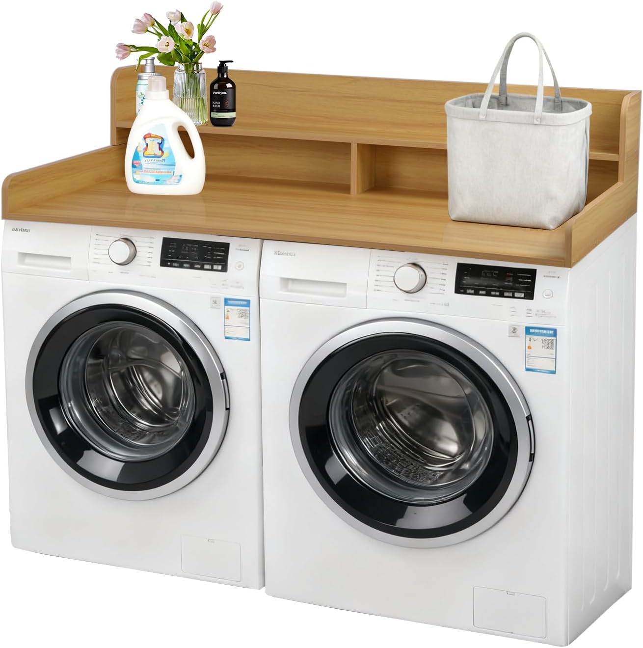 Washer Dryer Countertop with Shelf Laundry Countertop with Rounded ...