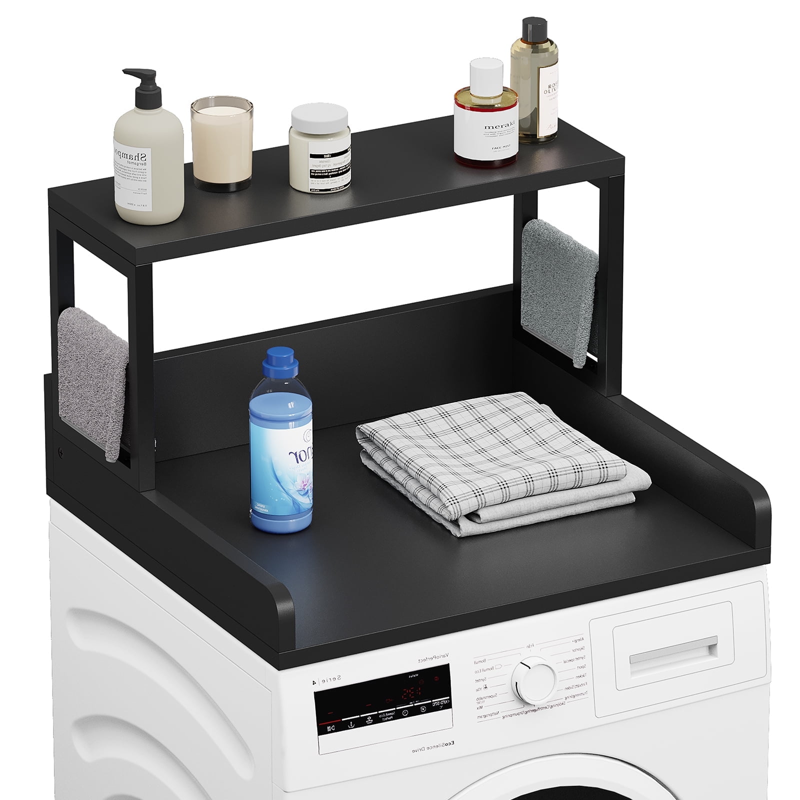 Washer Dryer Countertop, Wooden Countertop for Washer and Dryer, 27.5″L x 27.5″W x 16.7″H(Black)