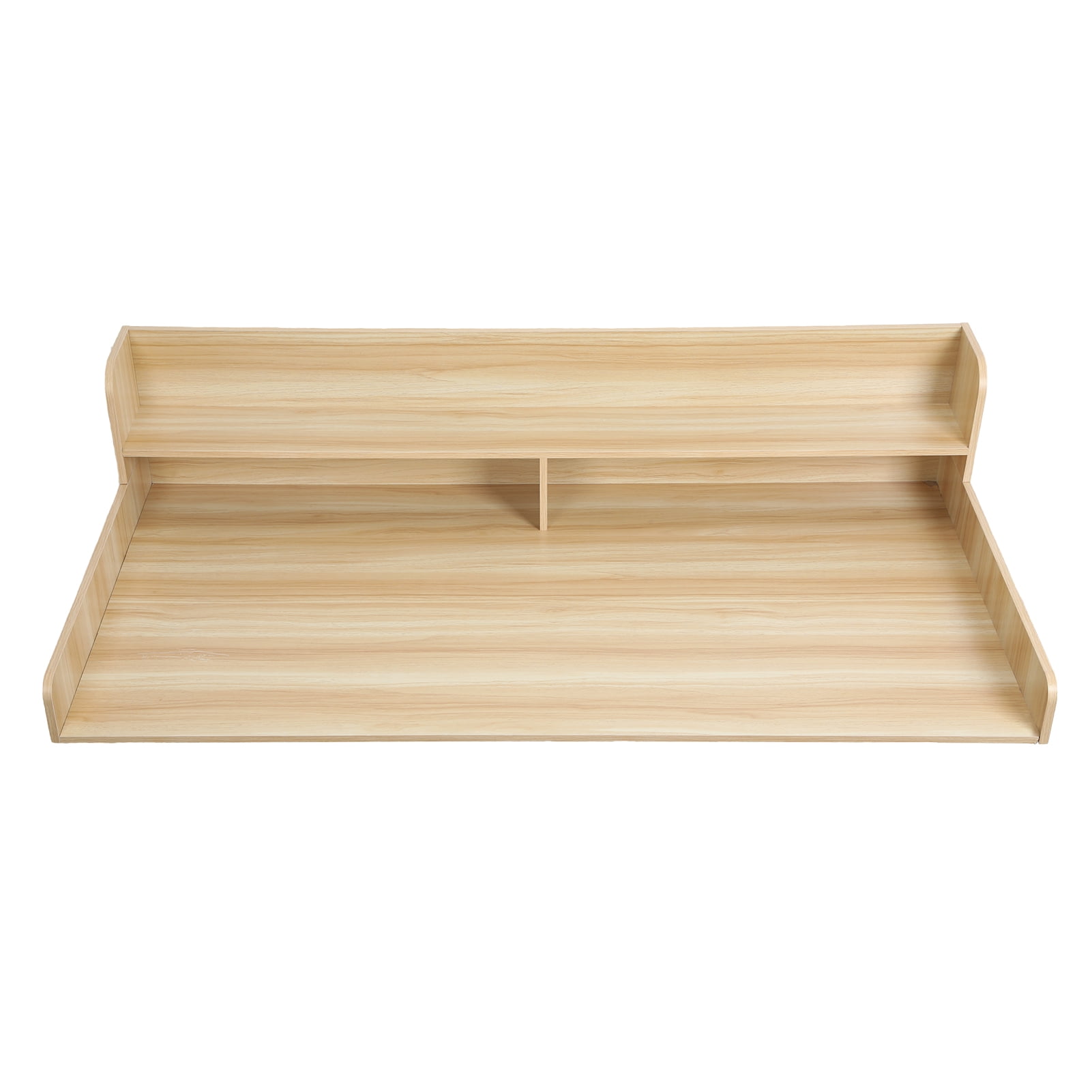 Washer Dryer Countertop with 2-Tier Shelf, 54"W x 27.5"D Wooden Laundry Countertop Cover with 2.75"H Guard, Non-slip Laundry Topper Over Washer Dryer