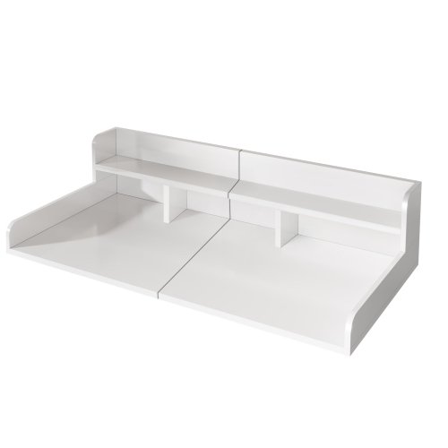 Washer Dryer Countertop with Non-slip Pads Laundry Wood Shelf Topper with Edge, Washer and Dryer Laundry Hamper Counter Storage Organization (White)