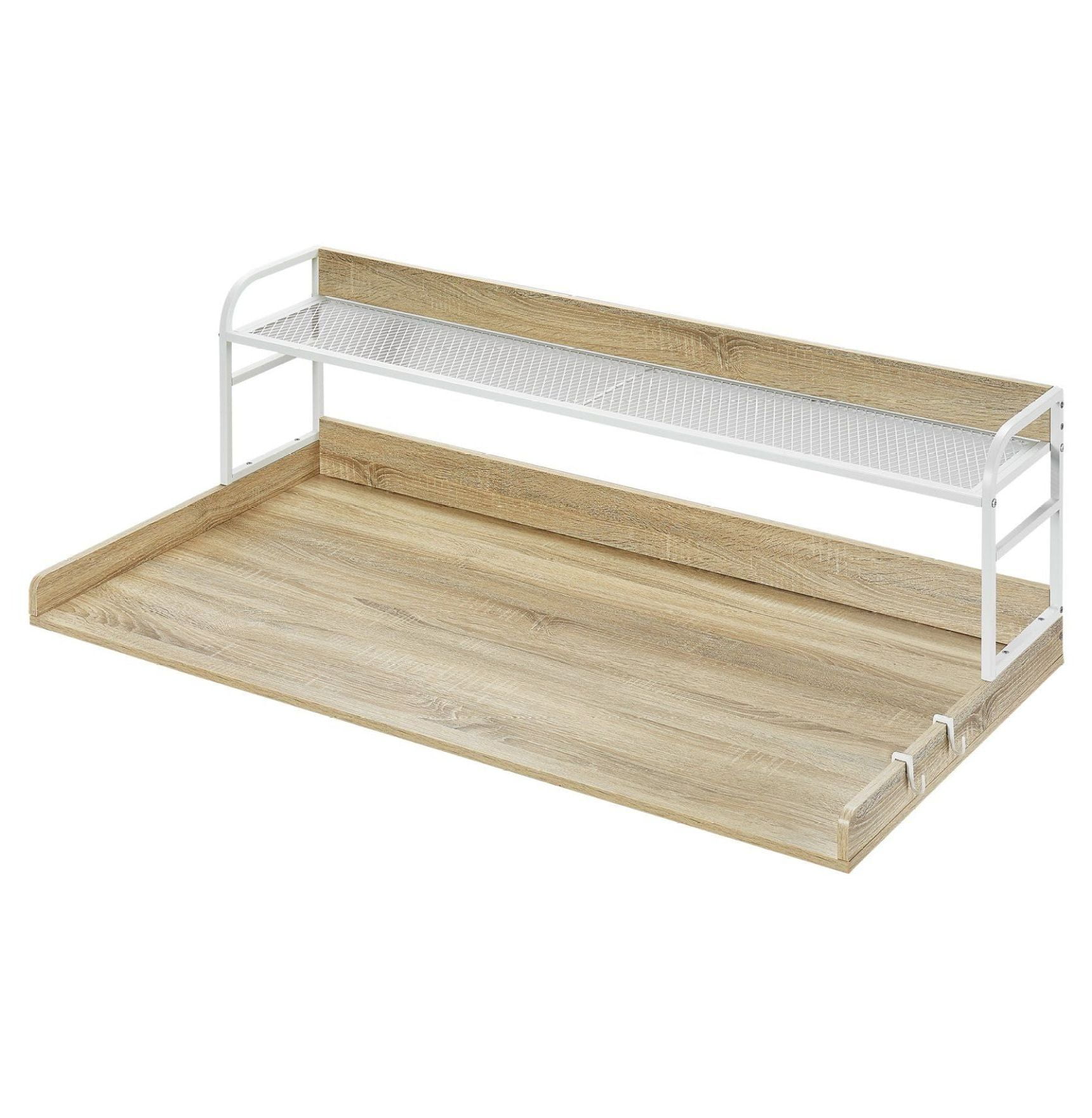 Washer Dryer Countertop 54x27", Laundry Topper with Shelf, Wooden Washer and Dryer Stand - Oak
