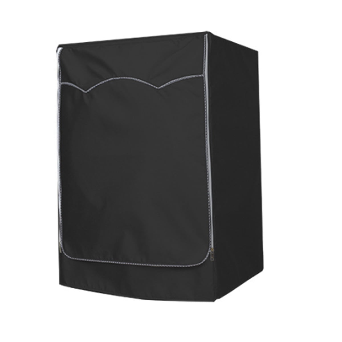 Washer/Dryer Cover,Washine Machine Cover for Waterproof and dustproof thickening Front-Loading Machine, With Smooth Zipper and Fixed Ropes (XXL,Black)-27''x32''x38.5''