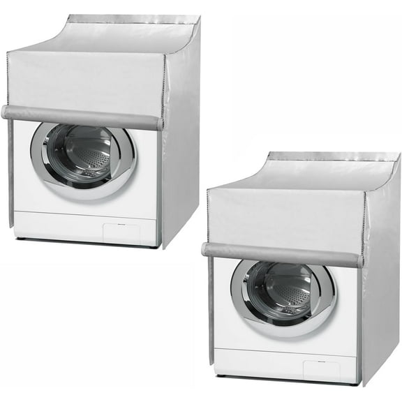 Washer and Dryer Covers, 2 Pack Heavy Duty Waterproof Washing Machine Cover for Most Top Load or Front Load Machine, Dustproof, All Weather Protection, 29" W x 28" D x 43" H