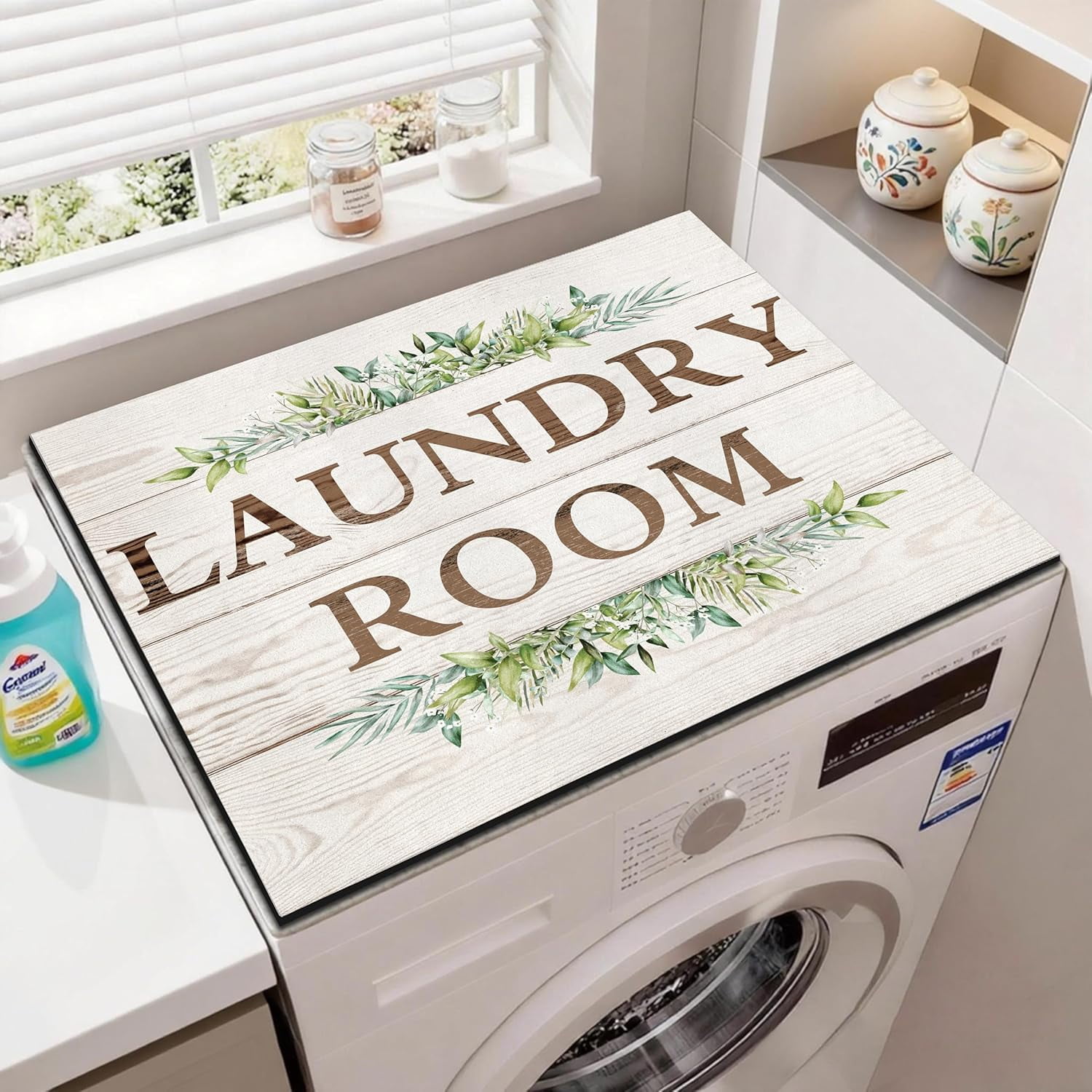 Washer and Dryer Covers for the Top 23.6" X 19.7", Washer and Dryer Top Protector Mat, Non Slip Washing Machine Dust Cover Pad for Laundry Room Kitchen Home Decor