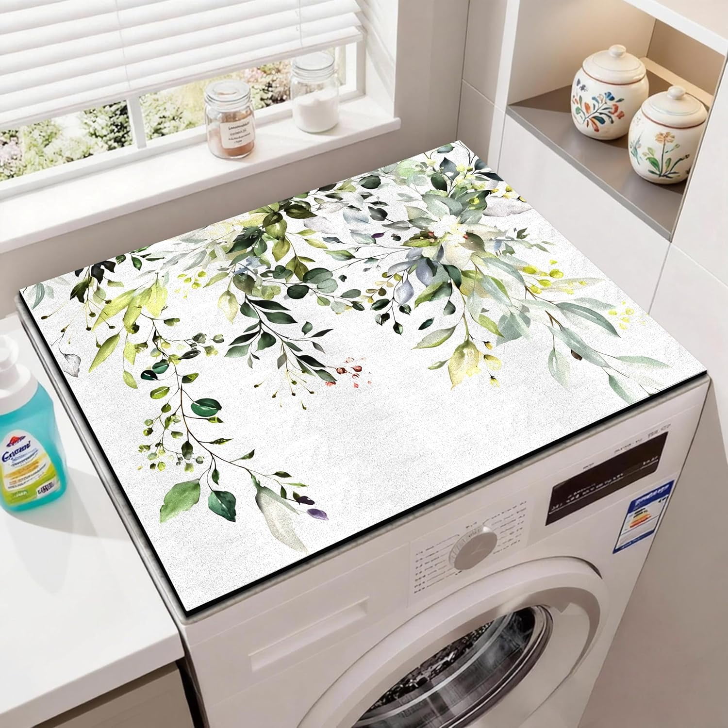 Washer and Dryer Covers for the Top 23.6" X 19.7", Washer and Dryer Top Protector Mat, Non Slip Washing Machine Dust Cover Pad for Laundry Room Kitchen Home Decor