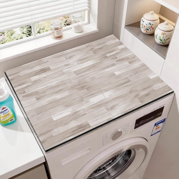 Washer and Dryer Covers for the Top,Non-slip Dryer Top Protector Mat,23.6" x 19.7" Dust-proof Washing Machine Cover, Washer Dryer Top Covers for Laundry Room Kitchen (black-07, 23.6" x 19.7")