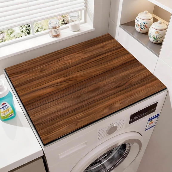 Washer and Dryer Covers for the Top,Non-slip Dryer Top Protector Mat,23.6" x 19.7" Dust-proof Washing Machine Cover, Washer Dryer Top Covers for Laundry Room Kitchen (black-07, 23.6" x 19.7")