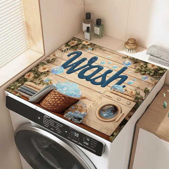 Washer and Dryer Covers for the Top Non-slip Dryer Top Protector Mat Dustproof Washing Machine Cover, Washer Dryer Top Covers for Laundry Room Kitchen