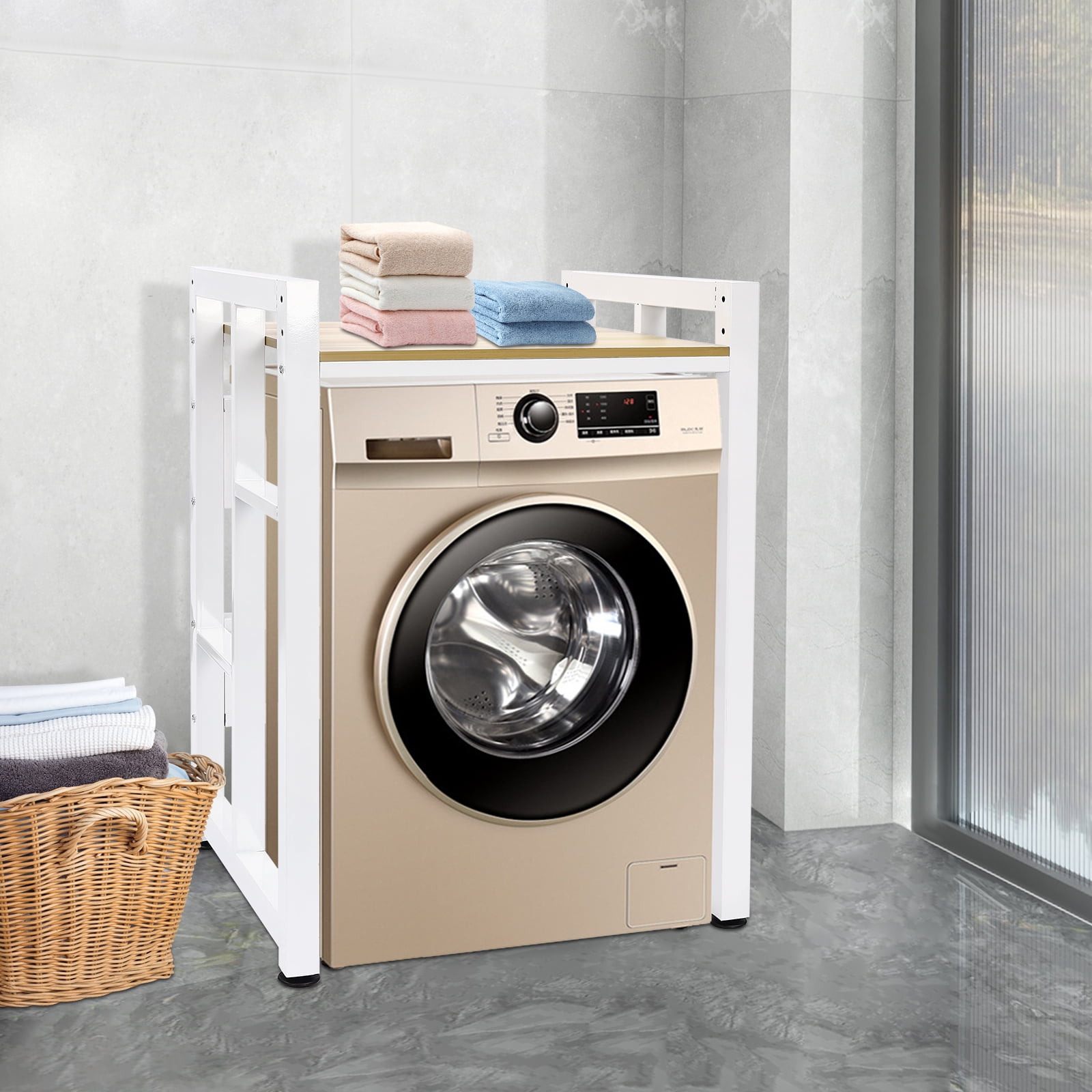 Washer&Dryer Rack, Washer and Dryer Storage Shelf, Organizer Rack for Bathroom Washer and Dryer Storage Shelf