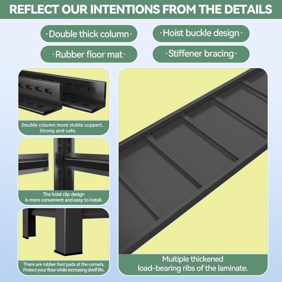 Over Washer and Dryer Shelves, 5 Tier Adjustable Metal Washing Machine Shelf, Sturdy and Spacious Laundry Room Organization and Storage Rack, 39.37''W*17.72''D*77.44''H, Black