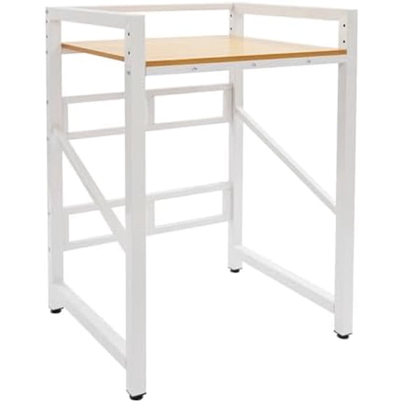 Washer Dryer Stacking Rack Stand, 3-level Height Adjustable Washer & Dryer Storage Shelf with Top Guardrail, 661.39 lbs Capacity Heavy Duty Washing Machine Shelf for Laundry Rooms (White  Yellow)