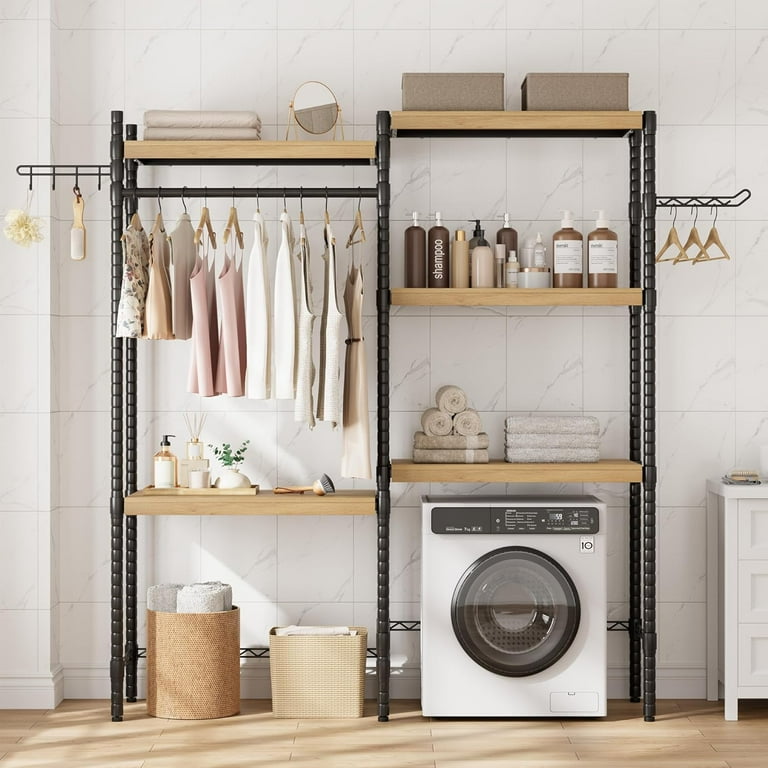 Over Washer and Dryer Storage Shelves,5 Tiers Laundry Room