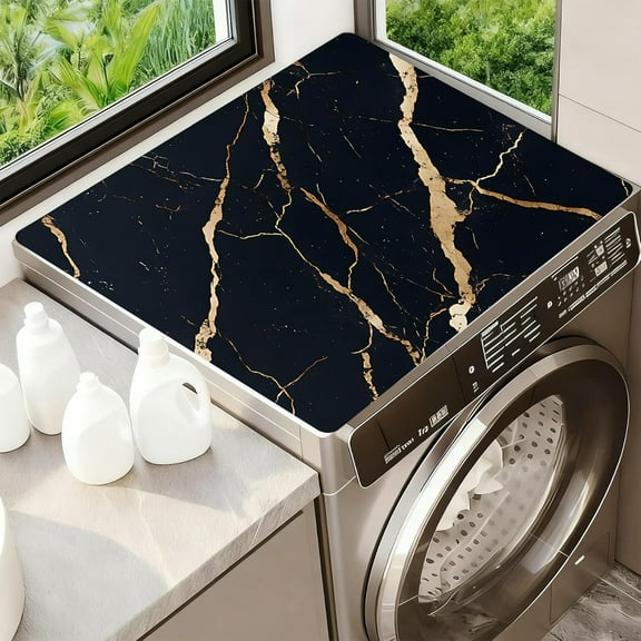 Washer Dryer Top Cover Mat, Non-Slip Laundry Room Decor, Laundry Room Kitchen Appliance Decor Protector Size 23.6x19.7in