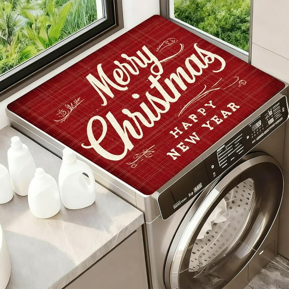 Washer Dryer Top Cover Mat, Non-Slip Laundry Room Decor, Laundry Room Kitchen Appliance Decor Protector Size 23.6x19.7in