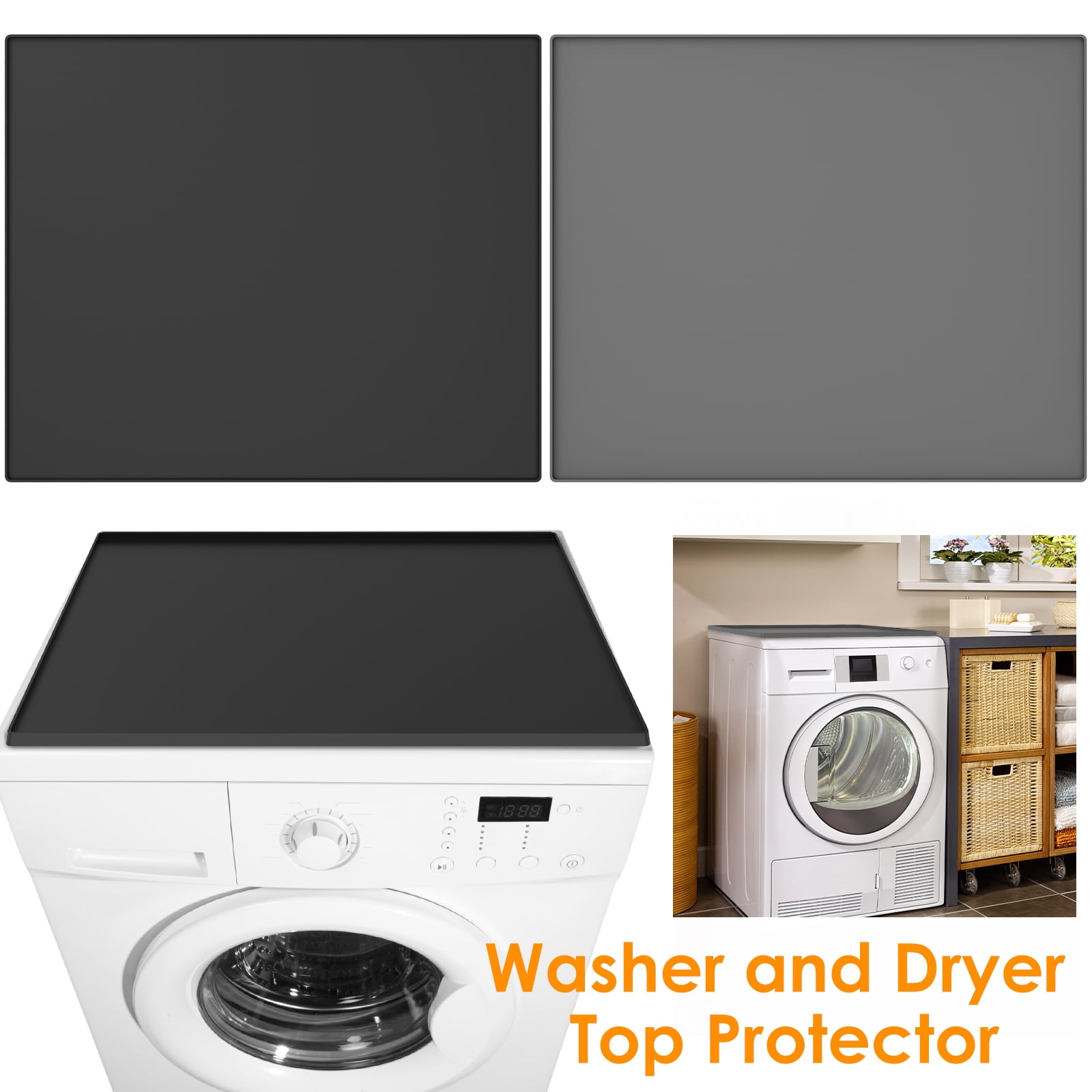 Washer and Dryer Top Cover Silicone Washer Top Protector 23.6×19.7 Inch ...