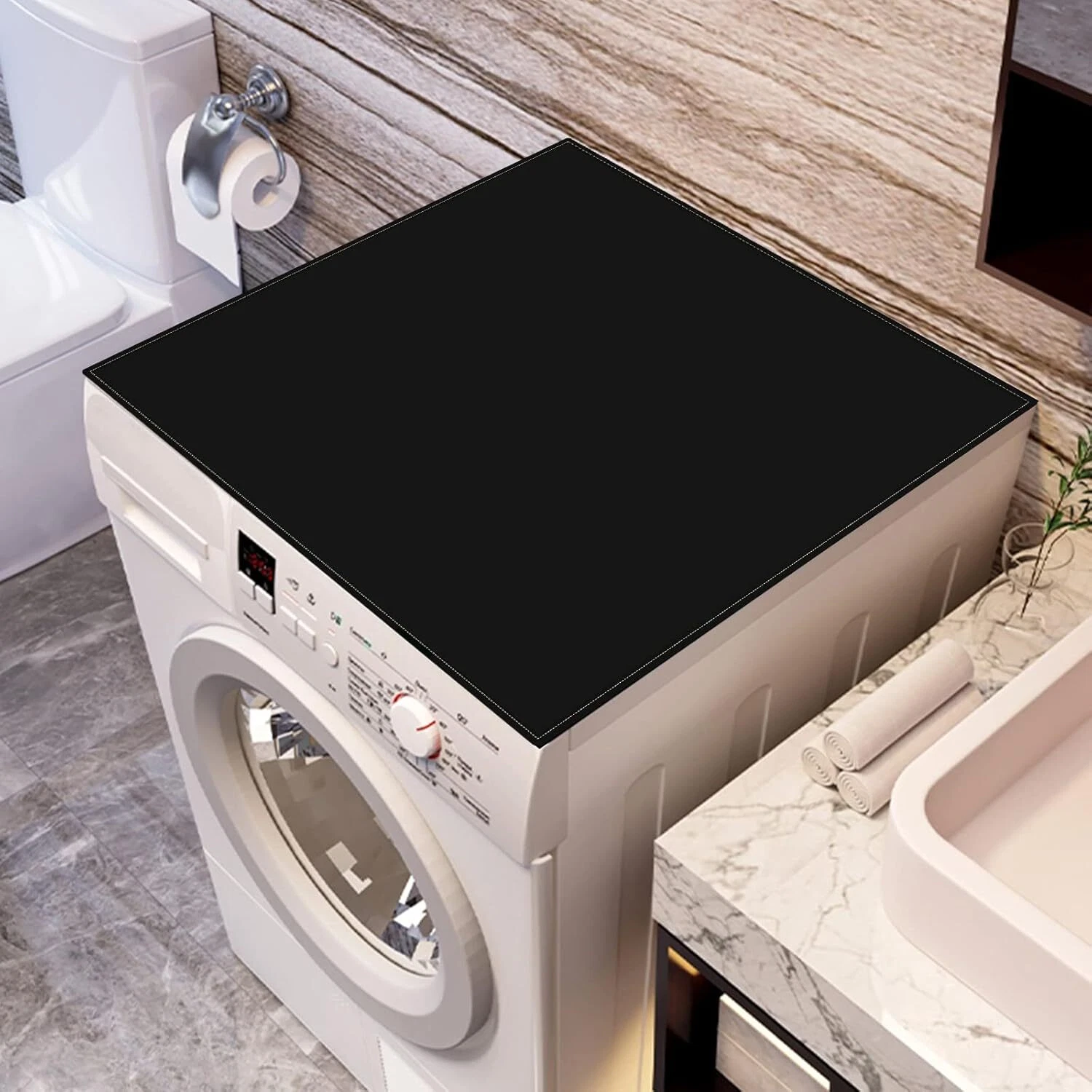 Washer Dryer Top Mat Cover Anti-Slip Washing Machine Dust-Proof Top Cover