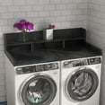 thumbnail image 1 of Washer Dryer Waterproof Countertop, Laundry Wood Shelf Topper with 2.75 Railimgs Edge, 54" x 27.5" Double Layer Organizer for Washer and Dryer Laundry Hamper Counter Storage Organization, Black, 1 of 7