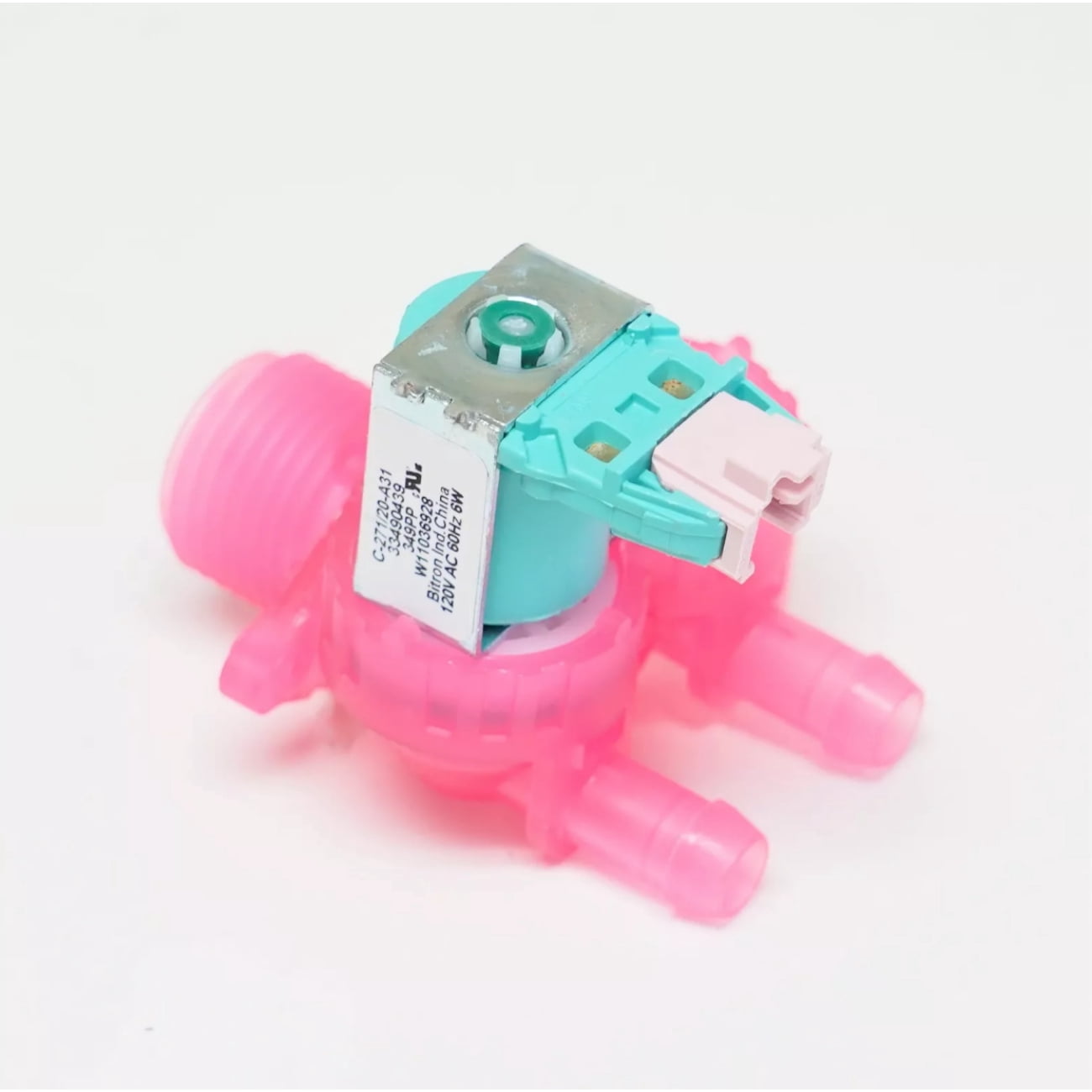 Washer Hot Water Inlet Valve Replaces For Maytag Amana NFW5800HW0 NFW5800HW1 NFW5800HW2 MHW5630HC0 MHW5630HC1 MHW5630HC2 MHW5630HW0 MHW6630HW0 MHW6630HW1 MHW6630HW2 MHW8630HC0 Front Load Washer