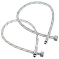 thumbnail image 1 of 2 Pcs Washer Hose Sink Hot and Cold 304 Stainless Steel Water Connector Washing Machine, 1 of 5