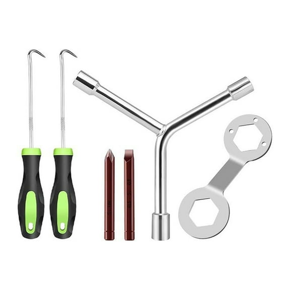 Washer Machine Repair Tool Set - Spring Expansion Pliers with 8/10/12mm Wrench Bits for Inner/Outer Tub Maintenance,Silver Steel Removal Wrench Kit