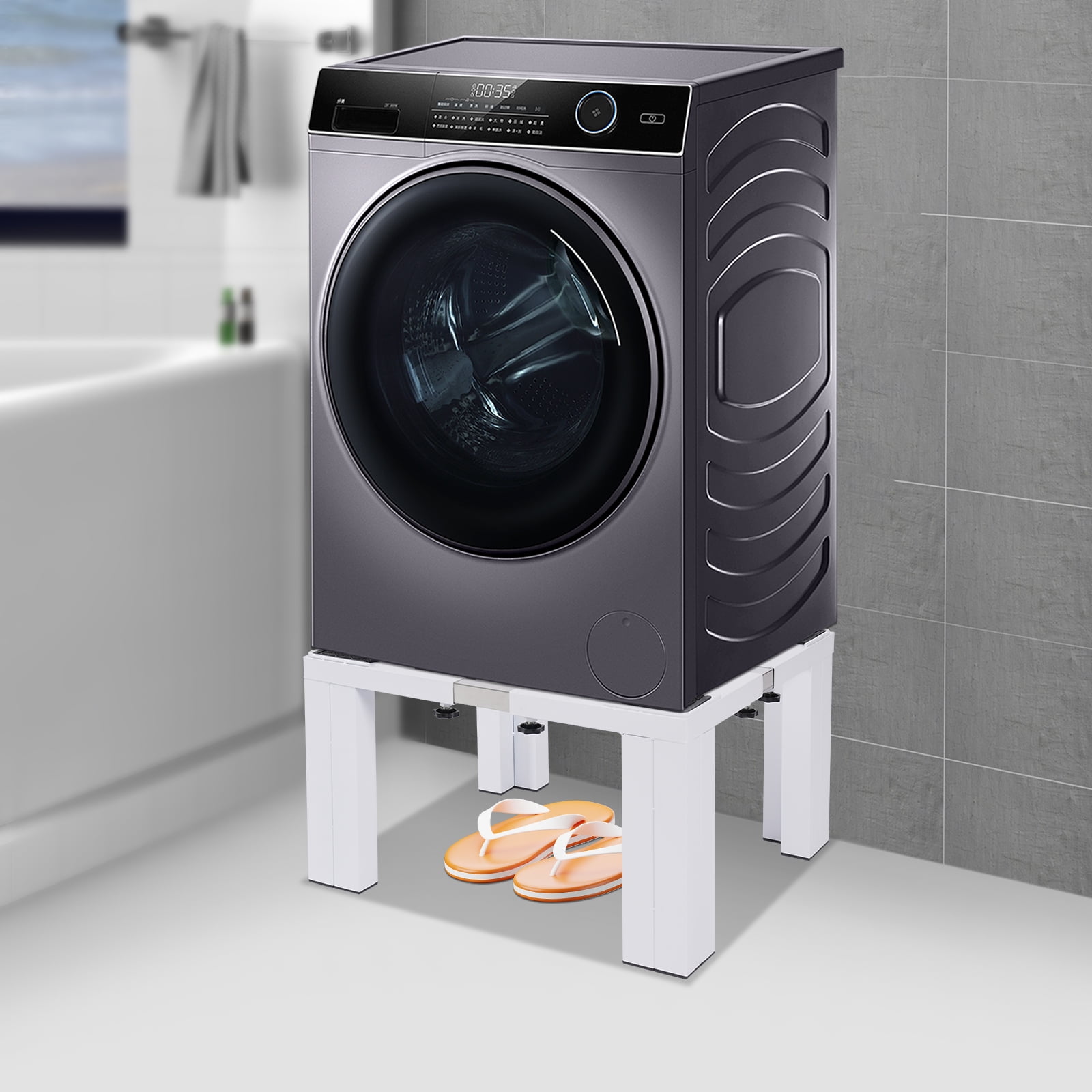 Washer Pedestal Stainless Steel Dryer Stand Pedestal Washing Machine Stand White for Homes, Restaurants