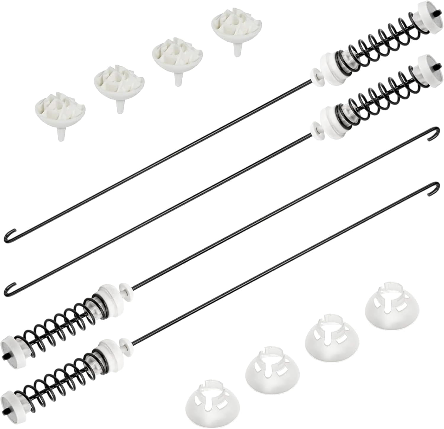 Washer Suspension Rod Kit W10780048 W10257088 W10349191  Replacement for Whirlpool, Maytag, Kenmore, Amana, Admiral – 4 Rods with Springs & Bushings