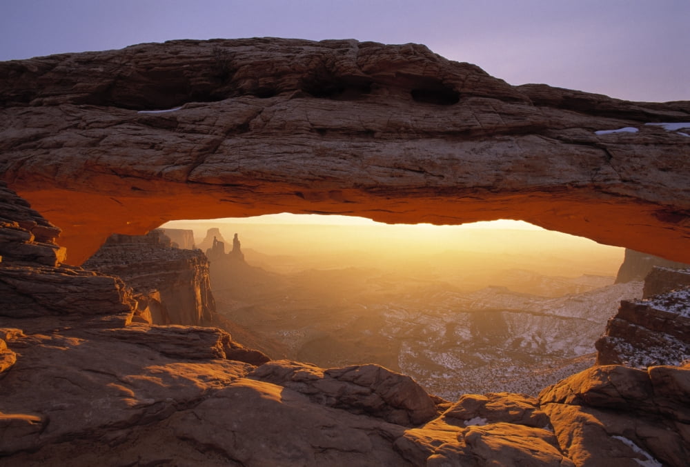 Washer Woman Arch Seen Through Mesa Arch Canyonlands National Park Island In The Sky District Utah Usa Canvas Art - Natural Selection Robert Cable Design Pics (18 x 12)