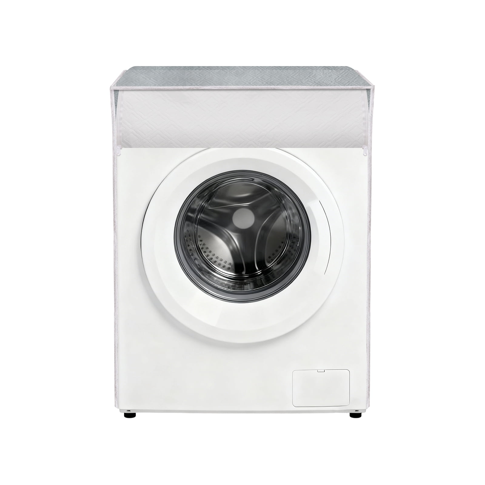 Washer and Dryer Covers 24"x24"x33"- Waterproof, Dustproof PEVA Front Load Washing Machine Cover with Zipper for Laundry Room Balcony, Grey