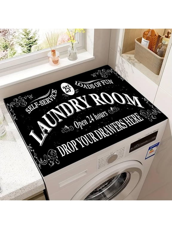 Washer and Dryer Covers for the Top,Non-slip Dryer Top Protector Mat Dust-proof Washing Machine Mat for Laundry Room Kitchen