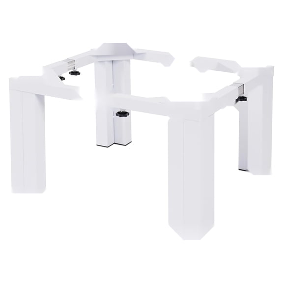 Washer and Dryer Pedestal,adjustable laundry stand,heavy-duty load-bearing,fits most washers and dryers,home use,apartment,utility room,White