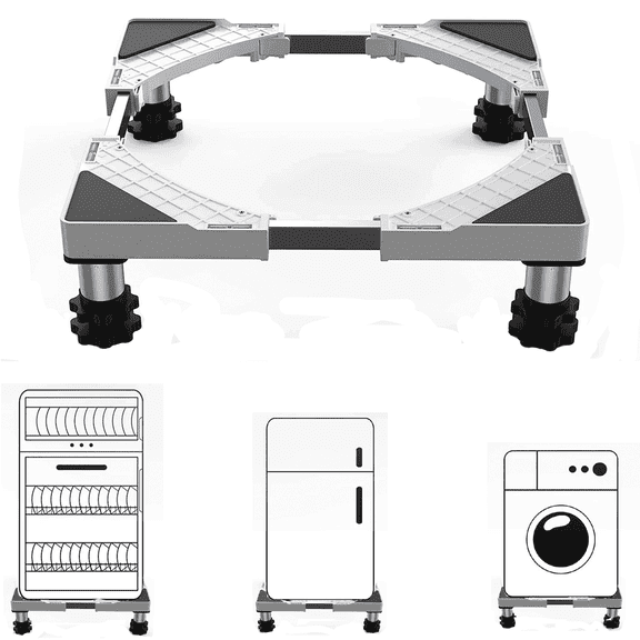 Washer and Dryer Stand, Refrigerator Washing Machine Laundry Pedestal, Upright Freezers Accessories