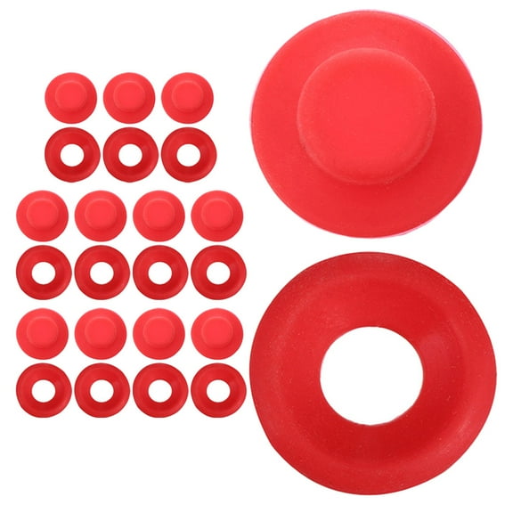 NIAIZEK 24pcs Red Plastic Leakproof Bottle Sealing Gaskets for Home Brewing and Beverage Bottles