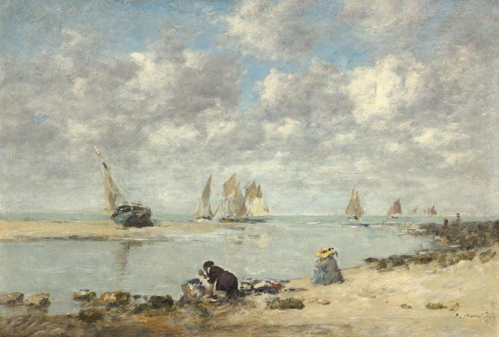 Washerwoman Near Trouville Canvas Art - (36 x 24)