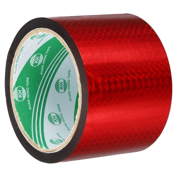 Washi Prism Tape 70mm Wide Holographic Color for Holiday Packaging and Decoration, Red