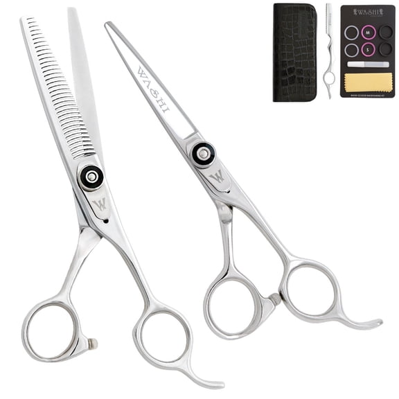 Washi Scissor Professional Eco Advanced Student Set 2 Piece In Size 5.5 with 35 Tooth Thinner